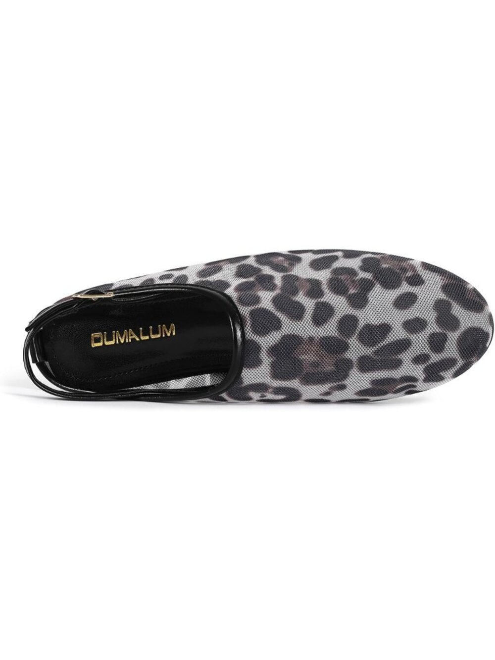 Women's Black Leopard Ballet Flat Mary Jane Animal Print Casual Comfortable Shoe - Picture 7 of 7
